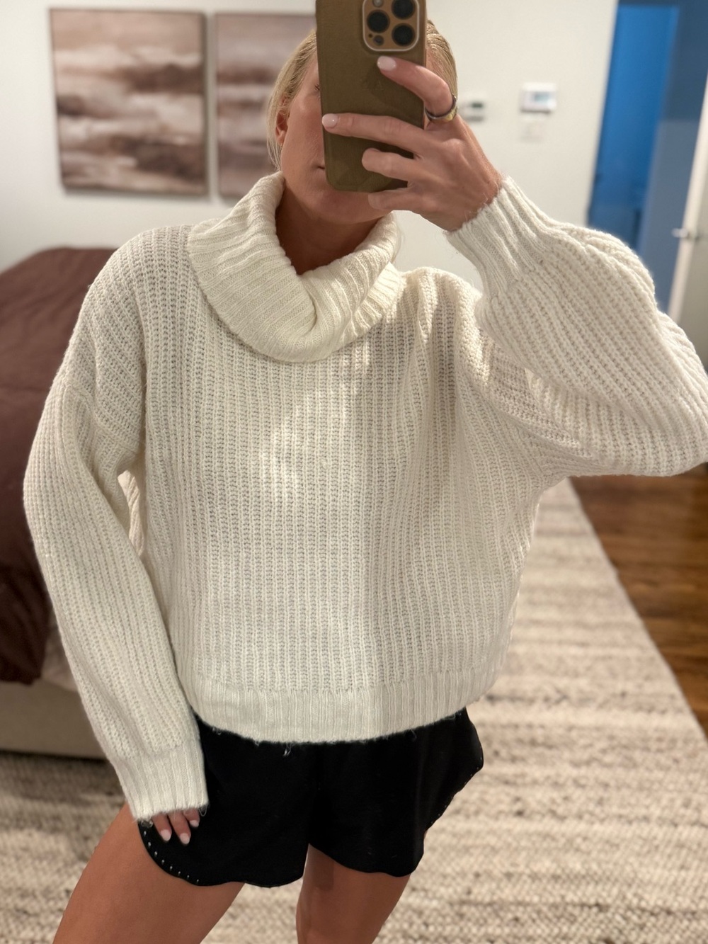 Old Navy Cream Ribbed Sweater